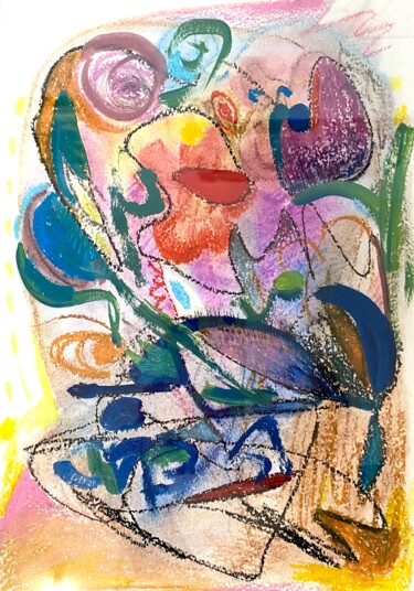 제목이 "composition abstrai…"인 그림 Julia Abramoshvili로, 원작, 기름 판지에 장착됨