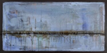 Schilderij getiteld "Skyline of Melancho…" door Julia Analena Hollmann, Origineel Kunstwerk, Acryl Gemonteerd op Frame voor…