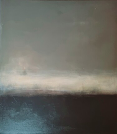 Painting titled "Misty Fog" by Julia Analena Hollmann, Original Artwork, Acrylic Mounted on Wood Stretcher frame