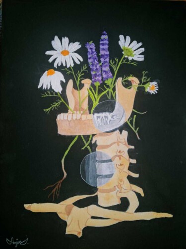 Картина под названием "As Flores" - Julia Anjos, Подлинное произведение искусства, Акрил