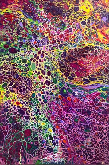 Peinture intitulée "abstract art colorf…" par Julia Brinkfrau, Œuvre d'art originale, Huile