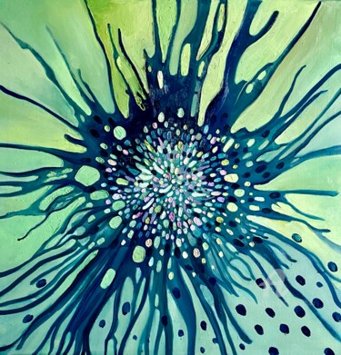 "Large abstract flow…" başlıklı Tablo Julia Brinkfrau tarafından, Orijinal sanat, Petrol