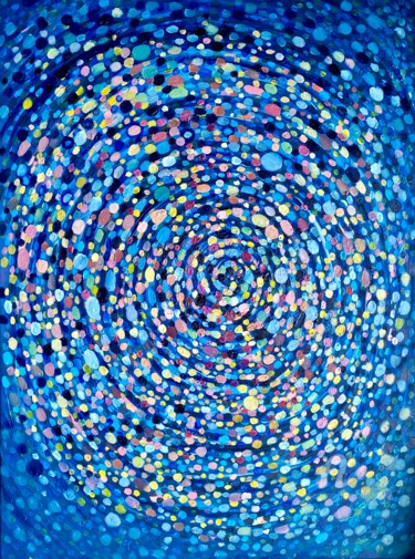 Картина под названием "abstract art blue l…" - Julia Brinkfrau, Подлинное произведение искусства, Масло