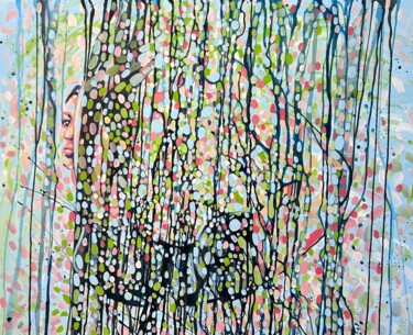 「abstract woman pain…」というタイトルの絵画 Julia Brinkfrauによって, オリジナルのアートワーク, アクリル