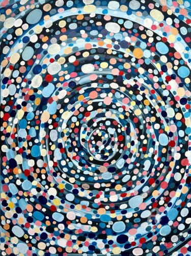 「Large blue abstract…」というタイトルの絵画 Julia Brinkfrauによって, オリジナルのアートワーク, アクリル