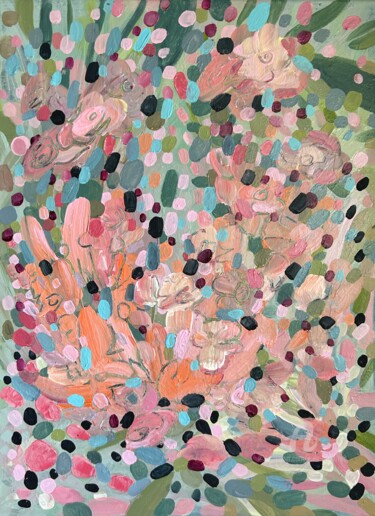 Ζωγραφική με τίτλο "Large abstract flow…" από Julia Brinkfrau, Αυθεντικά έργα τέχνης, Ακρυλικό