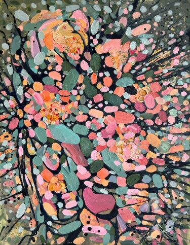 Pittura intitolato "Large semi-abstract…" da Julia Brinkfrau, Opera d'arte originale, Acrilico