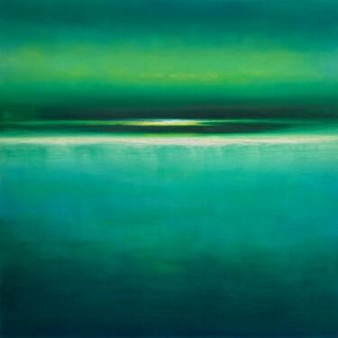 Картина под названием "High Tide and Green" - Julia Everett, Подлинное произведение искусства, Масло Установлен на Деревянна…