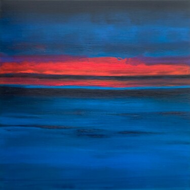 Painting titled "As the Evening’s Sh…" by Julia Everett, Original Artwork, Oil Mounted on Wood Stretcher frame