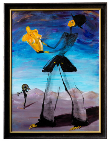Schilderij getiteld "Sciaparelli" door Julia Gurova (Juli.Gurova), Origineel Kunstwerk, Acryl Gemonteerd op Frame voor houte…