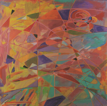 Malerei mit dem Titel "Emotions III, abstr…" von Julia Leon, Original-Kunstwerk, Acryl Auf Keilrahmen aus Holz montiert