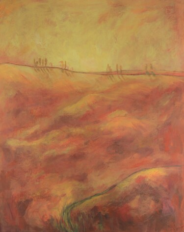 Painting titled "Midwest Afternoon S…" by Julia Leon, Original Artwork, Acrylic Mounted on Wood Stretcher frame