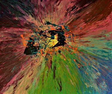 Pittura intitolato "Impulse IV. Abstrac…" da Julia Leon, Opera d'arte originale, Acrilico Montato su Telaio per barella in l…
