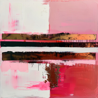 Arts numériques intitulée "Pink and Red Flow:…" par Julia Mauri, Œuvre d'art originale, Peinture numérique