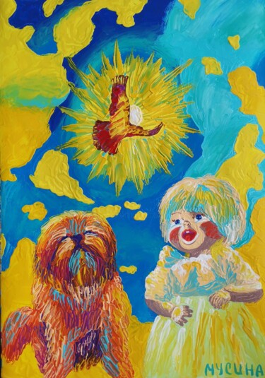 Painting titled ""The joy of the dol…" by Julia Musina, Original Artwork, Gouache