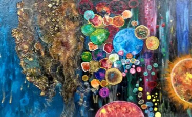 Pintura titulada "Abstract original a…" por Julia Ozerova, Obra de arte original, Acrílico Montado en Bastidor de camilla de…