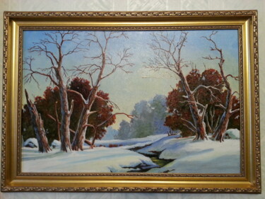 Картина под названием "Зима" - Julia Bronski, Подлинное произведение искусства, Масло
