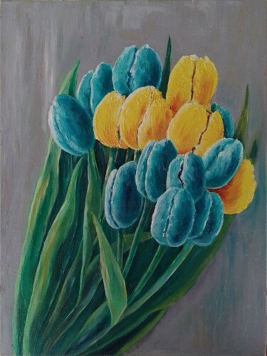 "tulips" başlıklı Tablo Julia Savytskas tarafından, Orijinal sanat, Petrol