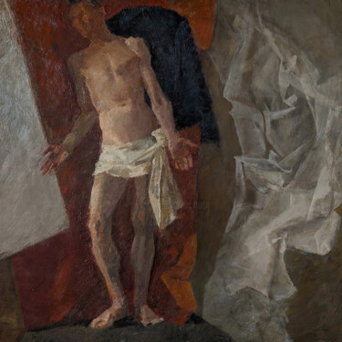 Ζωγραφική με τίτλο "Portrait of Yuriy" από Julia Skrypnyk, Αυθεντικά έργα τέχνης, Λάδι Τοποθετήθηκε στο Ξύλινο φορείο σκελετό