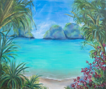 Painting titled "Phi Phi" by Julia Valova, Original Artwork, Oil