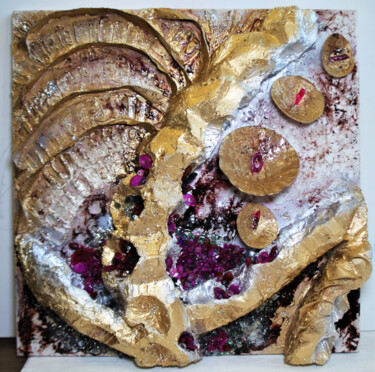 Amethyst Geode art, crushed glass art, Resin art