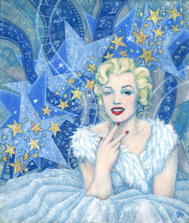 Pintura intitulada "Marilyn Monroe" por Julia Khoroshikh, Obras de arte originais, Acrílico