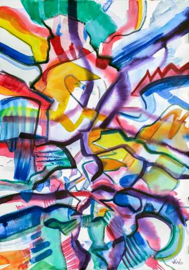 제목이 "Watercolor wsm 18"인 미술작품 Julian Garcia-Viso로, 원작, 수채화