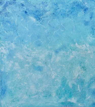 Painting titled "Atlantic Ocean" by Juliana Sol, Original Artwork, Oil Mounted on Wood Stretcher frame
