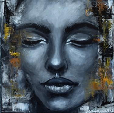 Painting titled "Dreaming" by Juliana Sol, Original Artwork, Oil Mounted on Wood Stretcher frame
