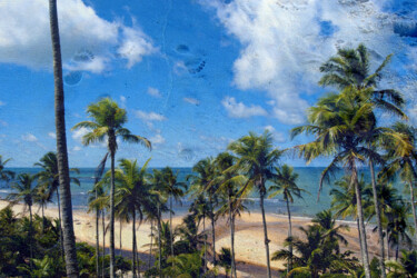 Photography titled "COCONUT TREES #3" by Juliana Vasquez, Original Artwork, Manipulated Photography