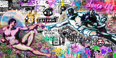 Цифровое искусство под названием "Pop Art Bild Leinwa…" - Julie Duke, Подлинное произведение искусства, Цифровая живопись Ус…
