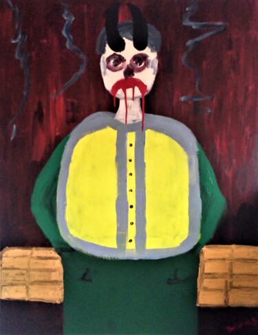 Pintura intitulada ""macromon demon"" por Julien.B, Obras de arte originais, Acrílico