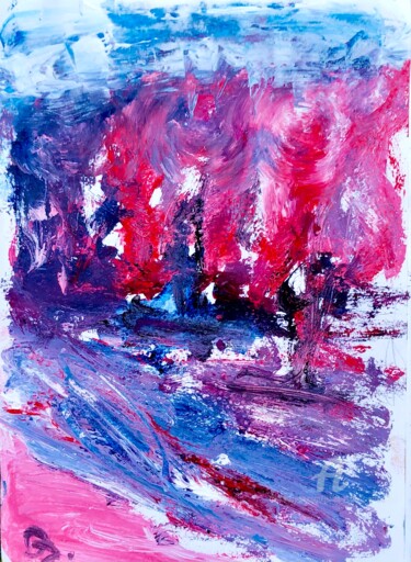 Pittura intitolato "Rouge marin" da Julien Danaux (Artdanaux), Opera d'arte originale, Acquarello
