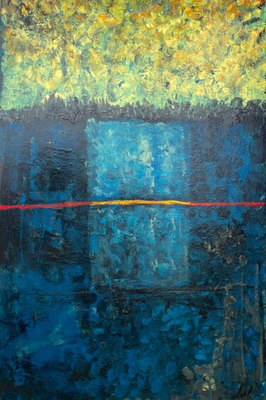 Pintura titulada "Porte bleue" por Julien Lautier, Obra de arte original, Acrílico