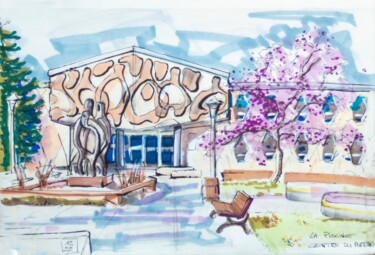 「La piscine Centre d…」というタイトルの描画 Julien Lemaireによって, オリジナルのアートワーク, マーカー