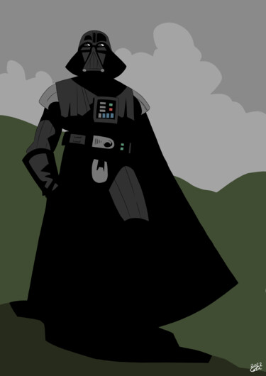 Digital Arts titled "Darth Vader 2" by Julien Rouleau, Original Artwork, Digital Painting