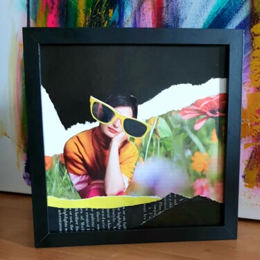 Collages intitulée "Reverie" par Julie Verhague, Œuvre d'art originale, Collages Monté sur Carton