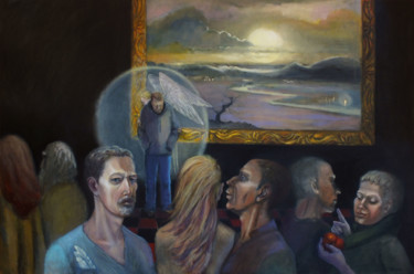 Pittura intitolato "the fate of the art…" da Julija Demenkova, Opera d'arte originale, Olio