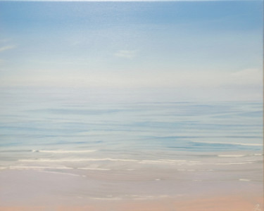 Картина под названием "No shore" - Julija Usoniene, Подлинное произведение искусства, Масло Установлен на Деревянная рама дл…