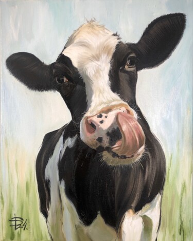 Painting titled "When it's delicious…" by Juliya Fedotova, Original Artwork, Oil Mounted on Wood Stretcher frame