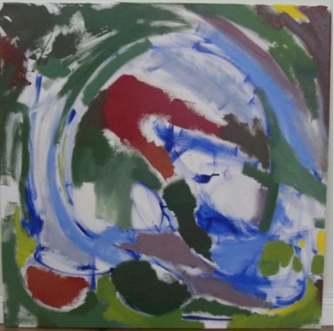 Pittura intitolato "Abstrait carré #4" da Juliette G-Coppens, Opera d'arte originale