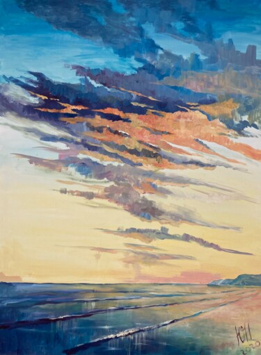 "Sunset in Сourion B…" başlıklı Tablo July Kinart tarafından, Orijinal sanat, Petrol