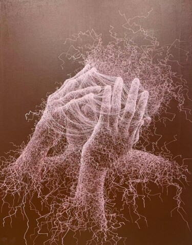 绘画 标题为“缠绕-离散” 由俊明 李, 原创艺术品, 丙烯