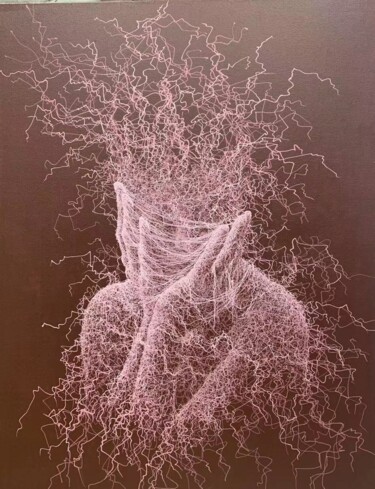 绘画 标题为“缠绕-愁思” 由俊明 李, 原创艺术品, 丙烯