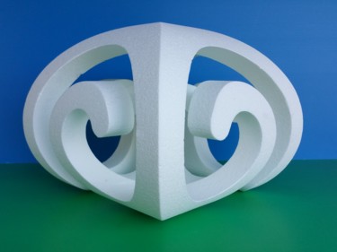 Escultura intitulada "convolution M brut" por Jurgen Liedel, Obras de arte originais, Plástico