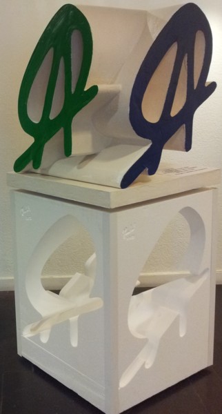 Sculpture titled "ABAC logo" by Jurgen Liedel, Original Artwork, Plastic
