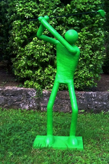 Escultura titulada "Golfer Grasse/FR" por Jurgen Liedel, Obra de arte original, Media mixtos