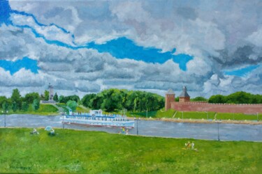 Peinture intitulée "Novgorod, The Great…" par Juri Semjonov, Œuvre d'art originale, Huile
