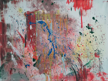 Pintura titulada "Crane Dance" por Justinas Čapskis, Obra de arte original, Acrílico