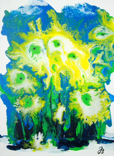Painting titled "Sonnenblumen" by Jutta Blühberger, Original Artwork, Acrylic